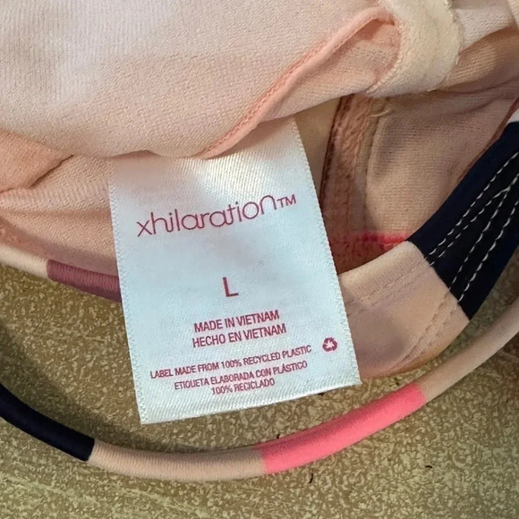 Nwt. Xhilaration Swim One Piece Colorful Stripe Removable Padding Wireless. - Picture 6 of 12